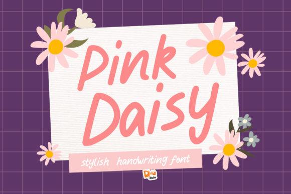 Pink Daisy Font Poster 1