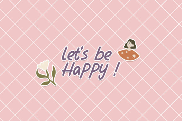 Pink Daisy Font Poster 2
