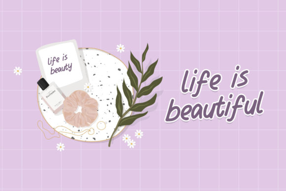 Pink Daisy Font Poster 3