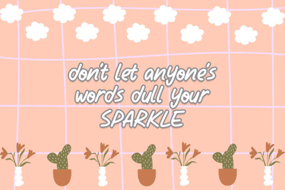 Pink Daisy Font Poster 4