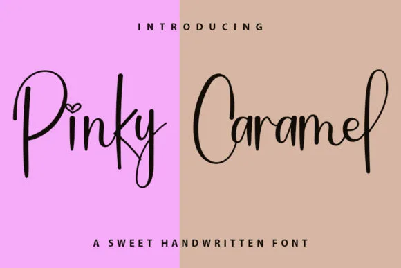 Pinky Caramel Font Pinky Caramel Font Poster 1