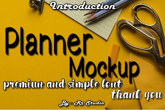 Planner Mockup Font