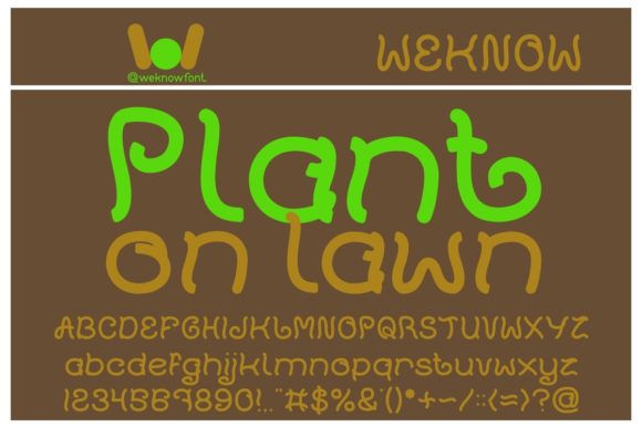 Plant on Lawn Font