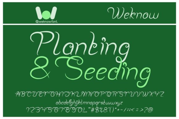 Planting and Seeding Font