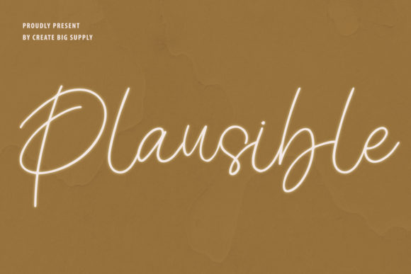 Plausible Font Poster 1