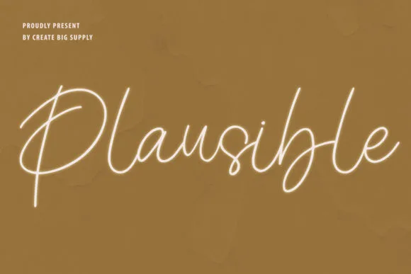 Plausible Font Poster 1