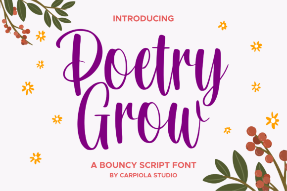 Poetry Grow Font