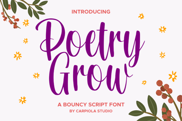 Poetry Grow Font Poster 1