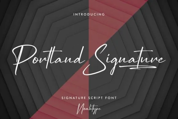 Portland Signature Font Poster 1
