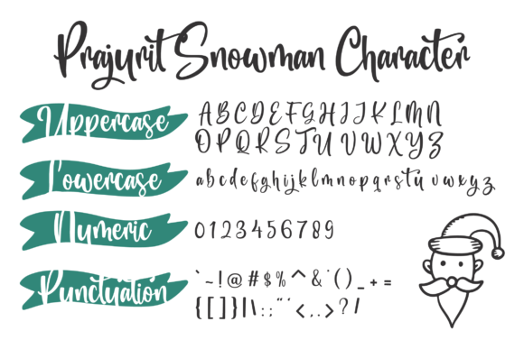 Prajurit Snowman Font Poster 2