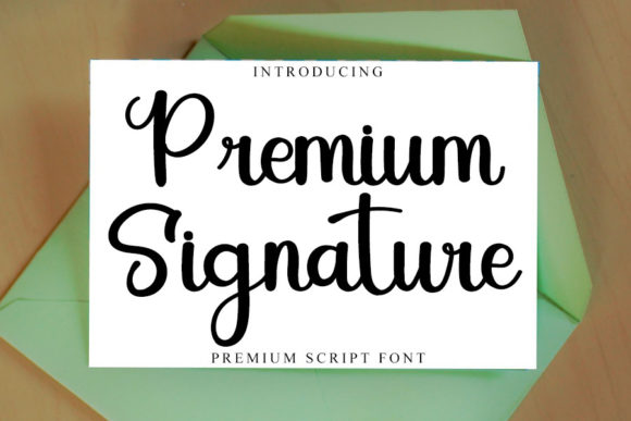 Premium Signature Font Poster 1