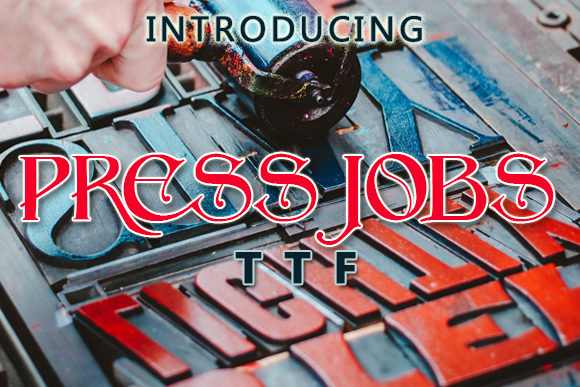 Press Jobs Font Poster 1