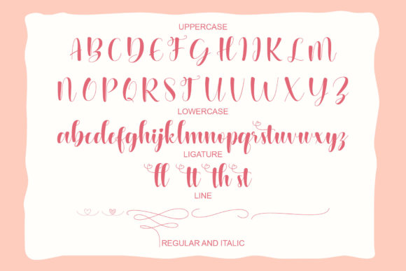 Pretty Valentine Font Poster 8