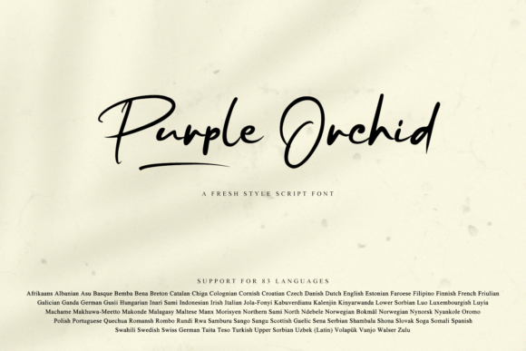 Purple Orchid Font Poster 1