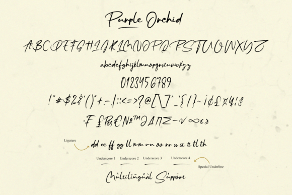 Purple Orchid Font Poster 10