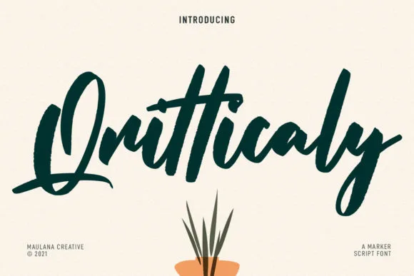 Qritticaly Font Qritticaly Font Poster 1