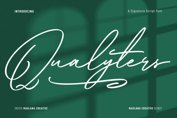 Qualyters Script Font Poster 1