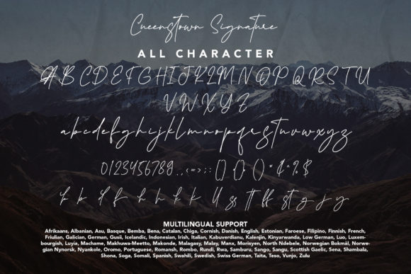 Queenstown Signature Font Poster 9
