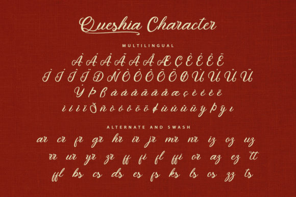 Queshia Font Poster 9