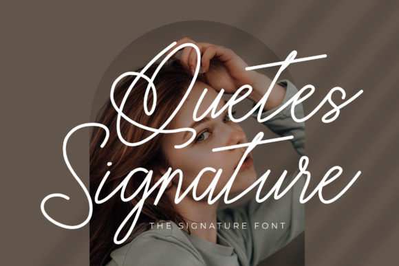 Quetes Signature Font Poster 1