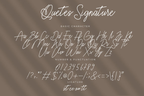 Quetes Signature Font Poster 6