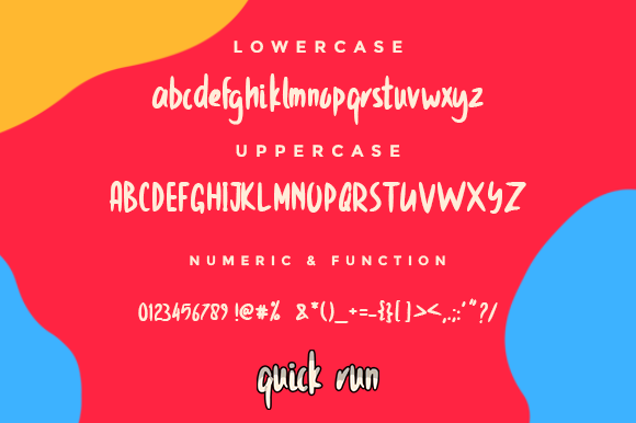 Quick Run Font Poster 4