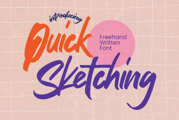 Quick Sketching Font Poster 1