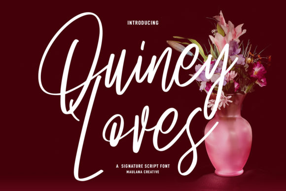 Quiney Loves Font Poster 1