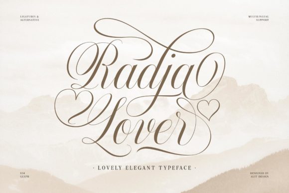 Radja Lover Script Font Poster 1