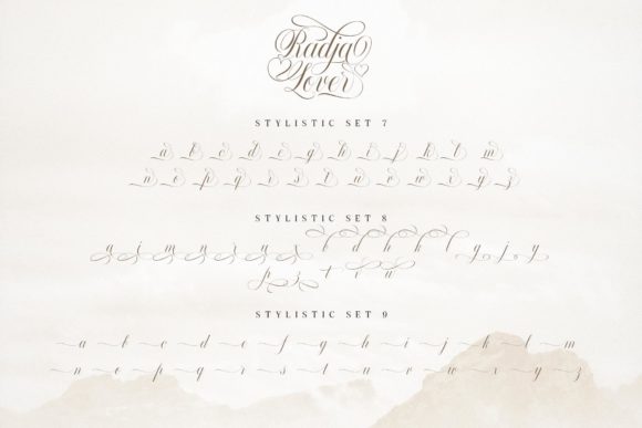 Radja Lover Script Font Poster 13