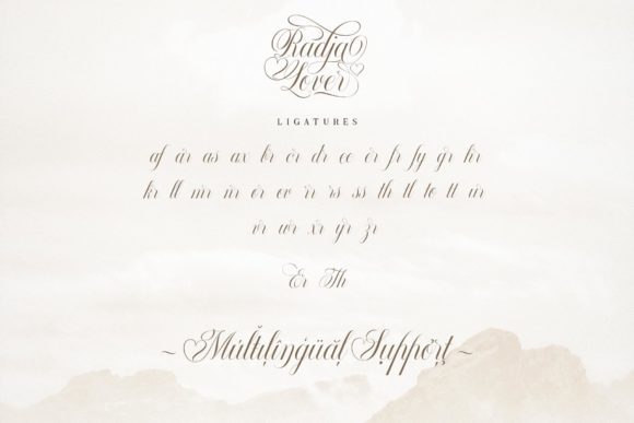 Radja Lover Script Font Poster 17