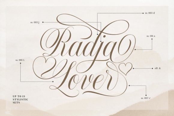 Radja Lover Script Font Poster 5
