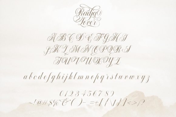 Radja Lover Script Font Poster 7