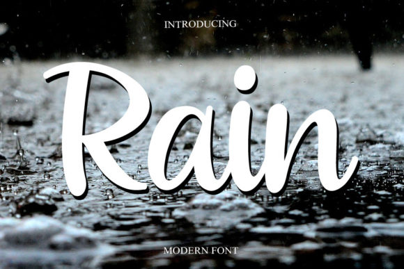 Rain Font Poster 1