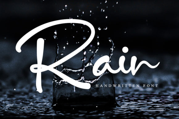 Rain Font Poster 1