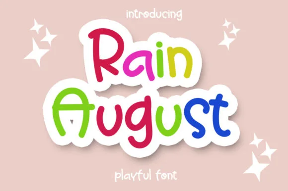 Rain August Font Rain August Font Poster 1