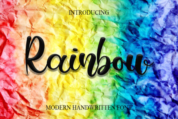 Rainbow Font Poster 1