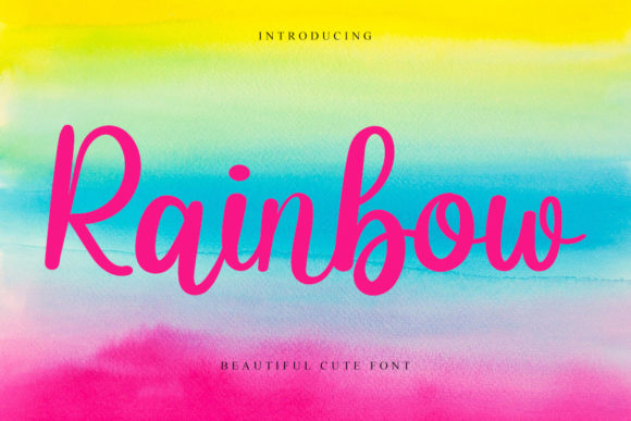 Rainbow Font Poster 1