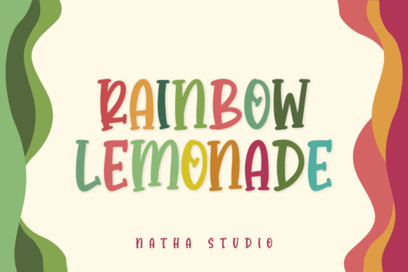 Rainbow Lemonade Font Poster 1