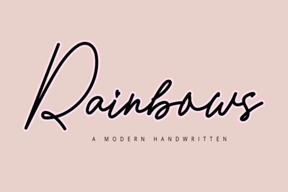 Rainbows Font Poster 1