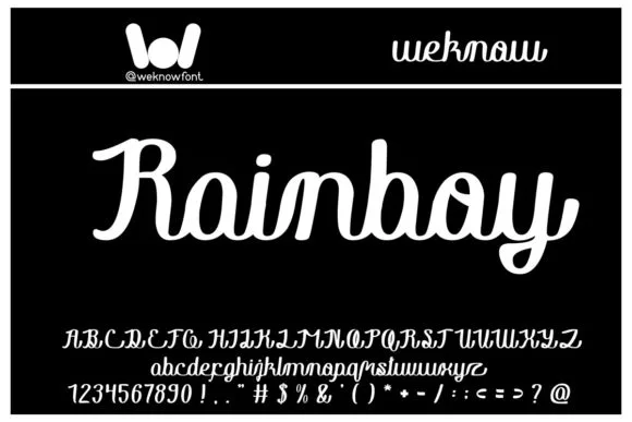 Rainboy in Love Font Rainboy in Love Font Poster 1