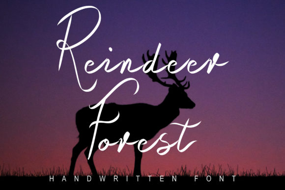 Raindeer Forest Font Poster 1