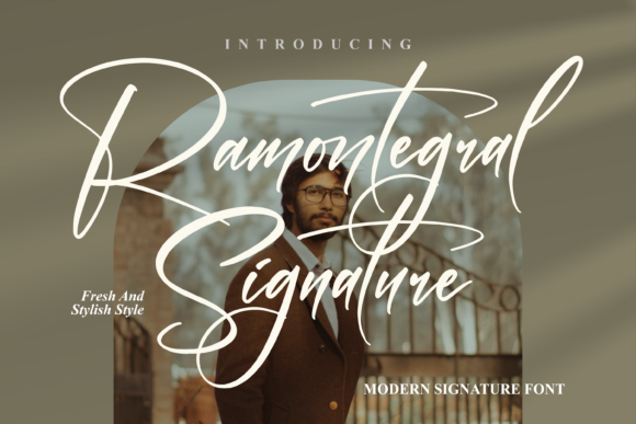 Ramontegral Signature Font Poster 1