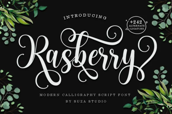 Rasberry Font Rasberry Font Poster 1