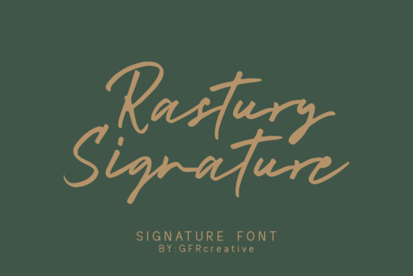 Rastury Signature Font Poster 1