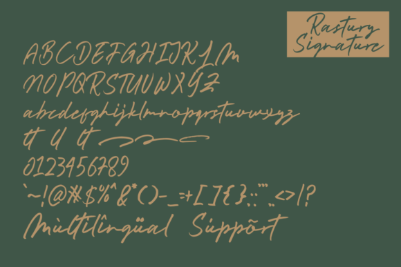 Rastury Signature Font Poster 4