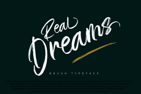 Real Dreams Font Real Dreams Font Poster 1