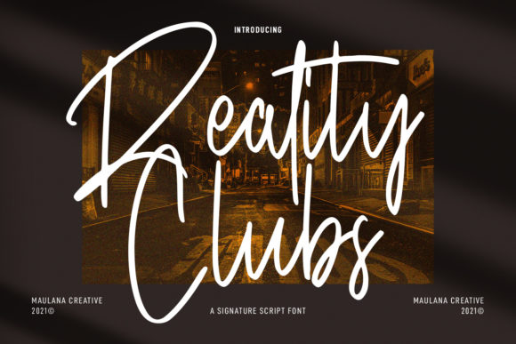 Reality Clubs Font Poster 1