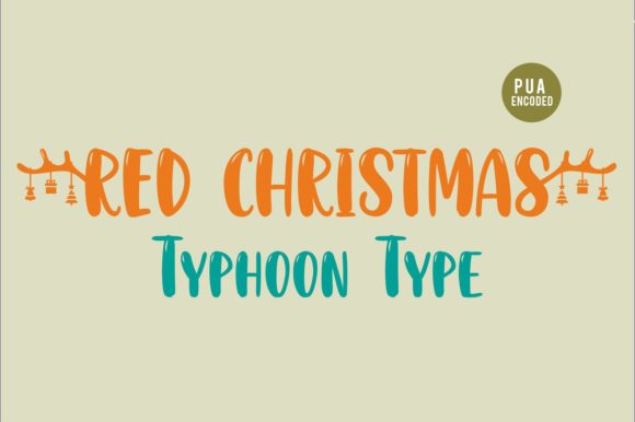 Red Christmas Font Poster 3