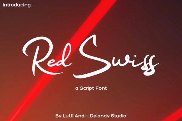 Red Swiss Font Poster 1